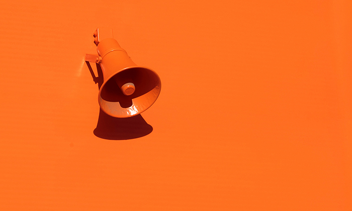 orange bullhorn